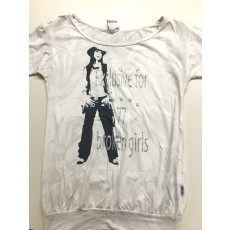 Broken Girls Roll Up Tee Dirty White